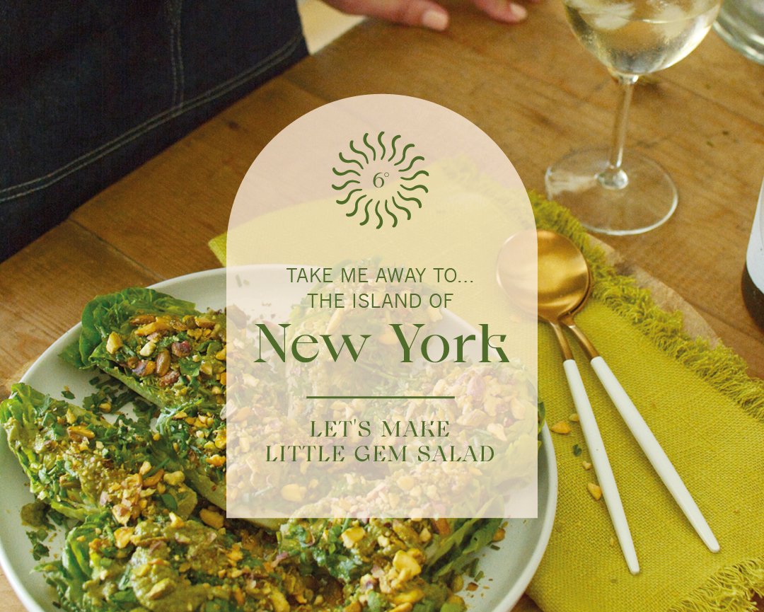 Little gem salad with pistachios and herbs - Castaway Cooks