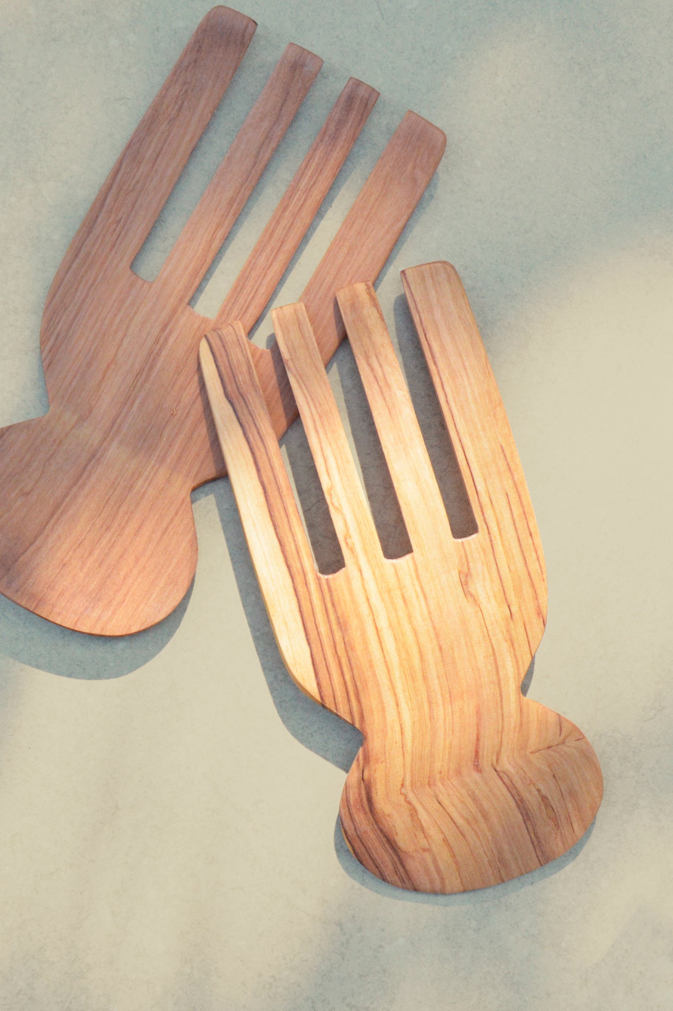 Olive Wood Salad Server Set - Castaway Cooks